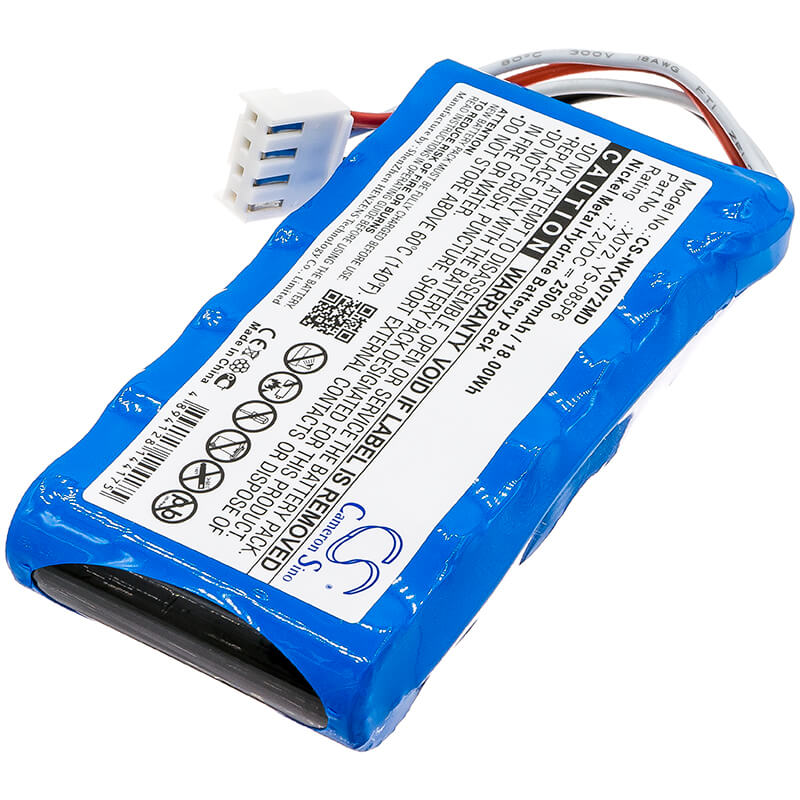 7.2V, 2500mAh, Ni-MH Battery fits Nihon Kohden, Olg-2800, Olg-2800 Monitor, 18Wh
