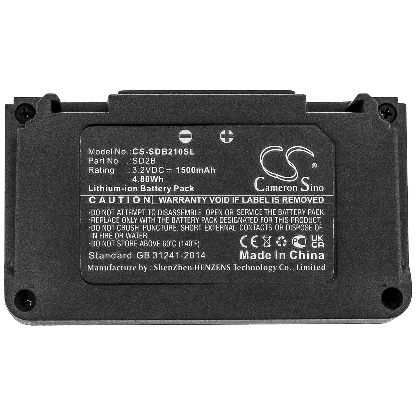 3.2V, 1500mAh, Li-ion Battery fits Sony, Mamen Md2, Uwp-d21, 4.8Wh