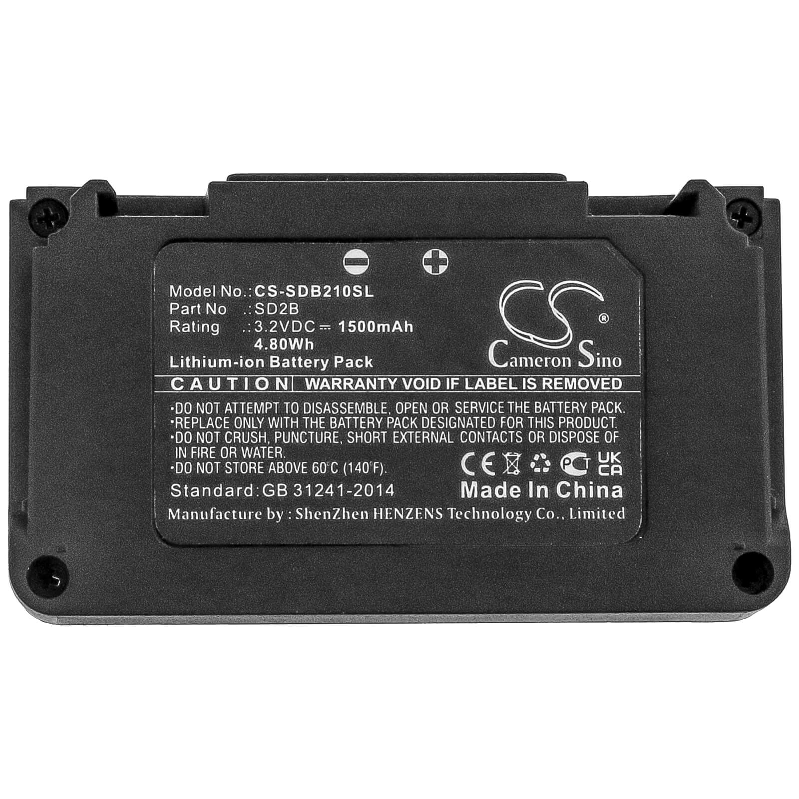 3.2V, 1500mAh, Li-ion Battery fits Sony, Mamen Md2, Uwp-d21, 4.8Wh