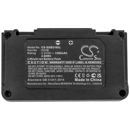 3.2V, 1500mAh, Li-ion Battery fits Sony, Mamen Md2, Uwp-d21, 4.8Wh