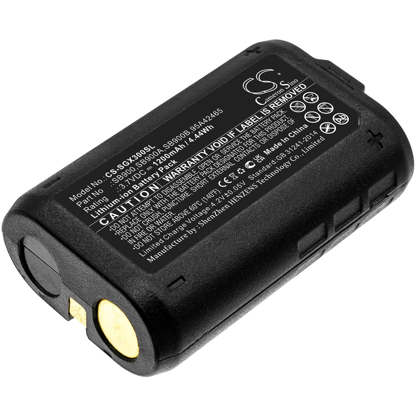 Microphone 3.7V, 1200mAh, Li-ion Battery fits Shure, P10r, P3ra, 4.44Wh