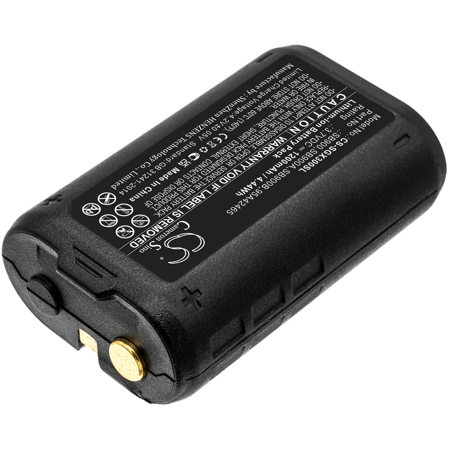 Microphone 3.7V, 1200mAh, Li-ion Battery fits Shure, P10r, P3ra, 4.44Wh