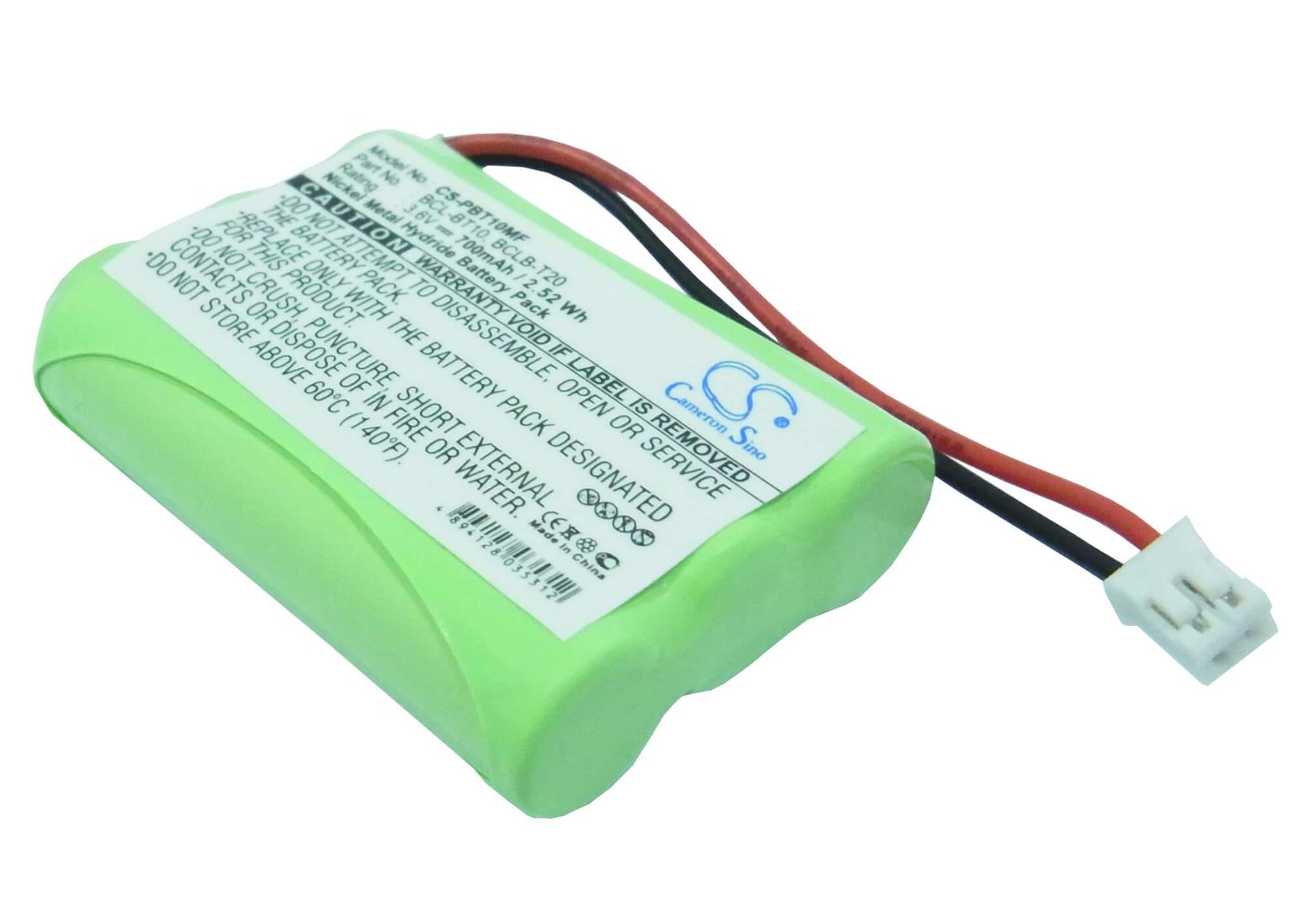 3.6V, 700mAh, Ni-MH Battery fits Brother, Bcl-100, Bcl-200, 2.52Wh