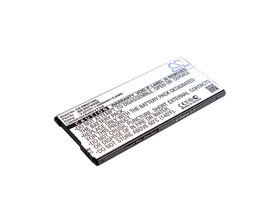 3.85V, 2400mAh, Li-ion Battery fits Samsung, Galaxy A7 2016 Duos, Galaxy A7 2016 Duos Td-lte, 9.24Wh