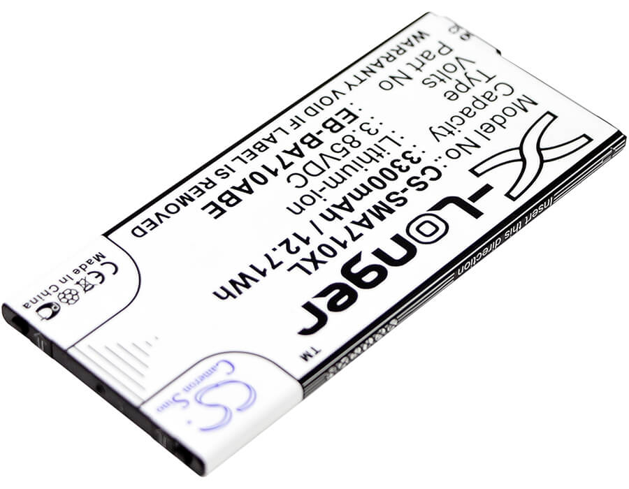 3.85V, 3300mAh, Li-ion Battery fits Samsung, Galaxy A7 2016 Duos, Galaxy A7 2016 Duos Td-lte, 12.705Wh