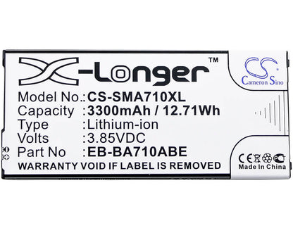 3.85V, 3300mAh, Li-ion Battery fits Samsung, Galaxy A7 2016 Duos, Galaxy A7 2016 Duos Td-lte, 12.705Wh