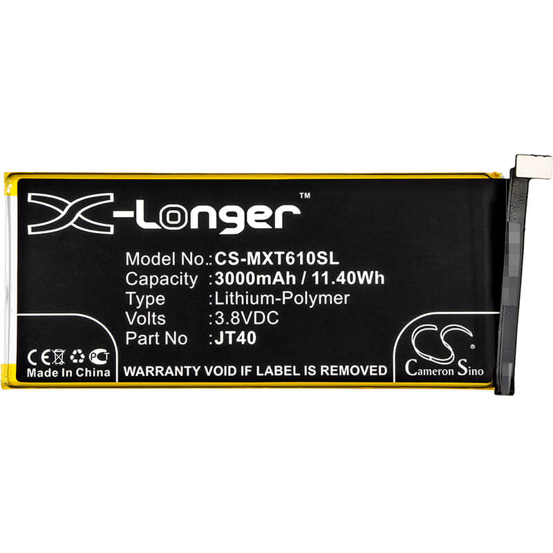 3.8V, 3000mAh, Li-Polymer Battery fits Motorola, Moto G6 Plus, Xt1926-1, 11.4Wh