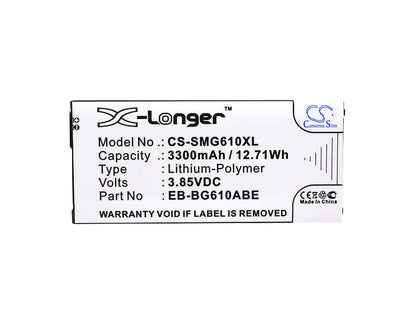3.85V, 3300mAh, Li-Polymer Battery fits Samsung, A6s Dual Sim Td-lte, Galaxy A6s, 12.705Wh