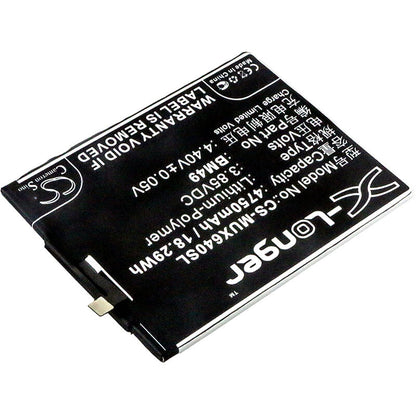 CS-MUX640SL, Mobile, Smartphone 3.85V, 4750mAh, Li-Polymer Battery fits Xiaomi, 2016001, 2016002, 18.2875Wh