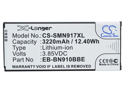 CS-SMN917XL, Mobile, Smartphone 3.85V, 3220mAh, Li-ion Battery fits Samsung, Galaxy Note 4, Sm-n910a, 12.397Wh