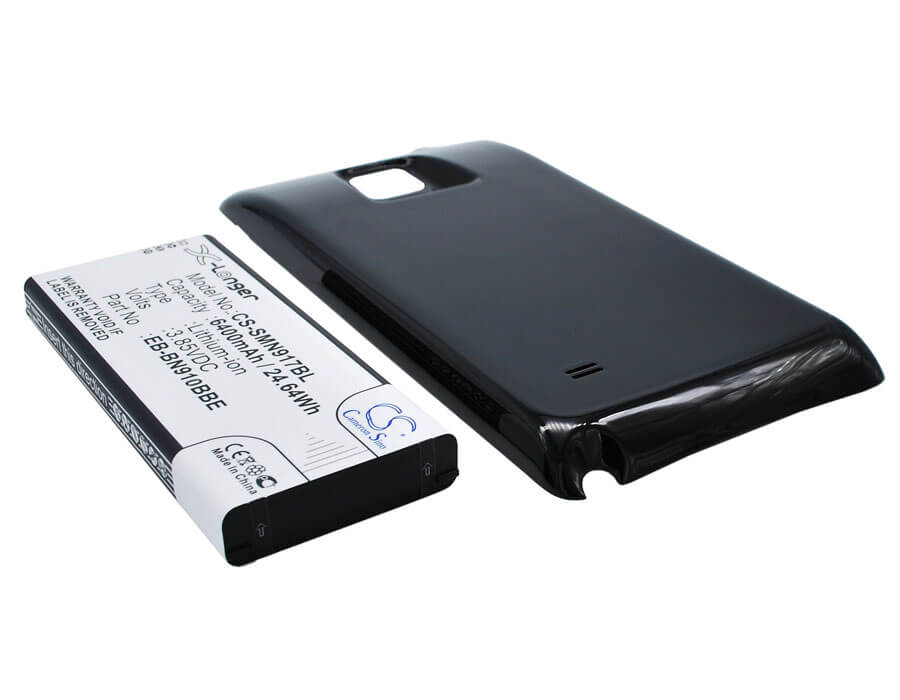 CS-SMN917BL, Mobile, Smartphone 3.85V, 6400mAh, Li-ion Battery fits Samsung, Galaxy Note 4, Sm-n910a, 24.64Wh