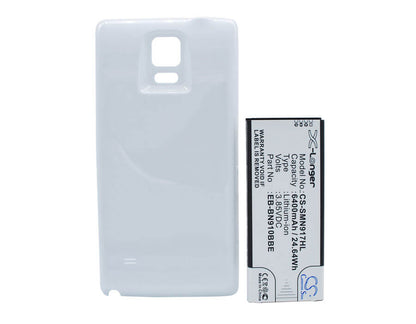 CS-SMN917HL, Mobile, Smartphone 3.85V, 6400mAh, Li-ion Battery fits Samsung, Galaxy Note 4, Sm-n910a, 24.64Wh