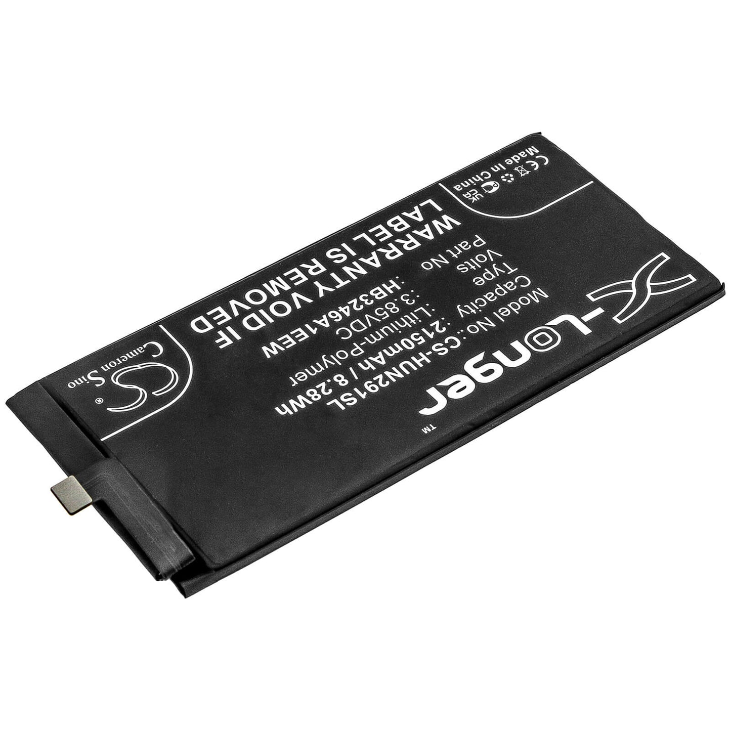 3.85V, 2150mAh, Li-Polymer Battery fits Huawei, Mate Xs, Tah-an00m, 8.2775Wh