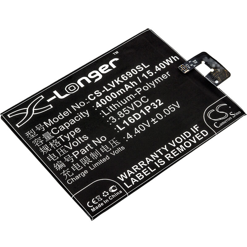 3.85V, 4000mAh, Li-Polymer Battery fits Lenovo, Pb2-670n, Pb2-690n, 15.4Wh