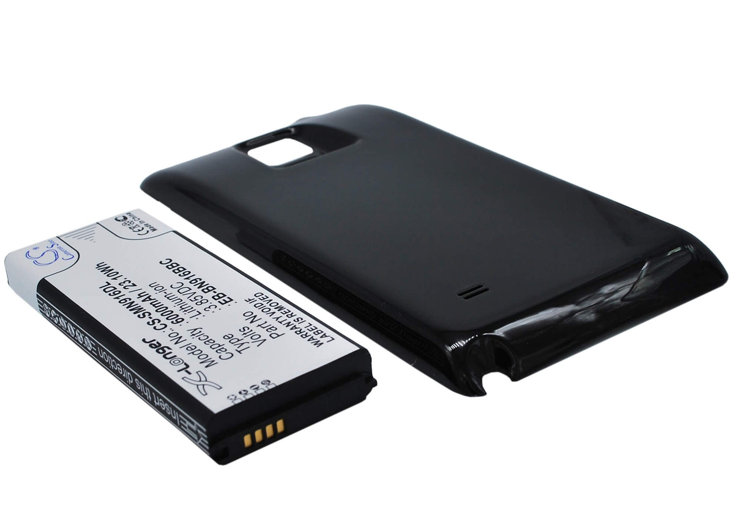Black, 3.85V, 6000mAh, Li-ion Battery fits Samsung, Galaxy Note 4 ( China Mobile ), Sm-n9100, 23.1Wh