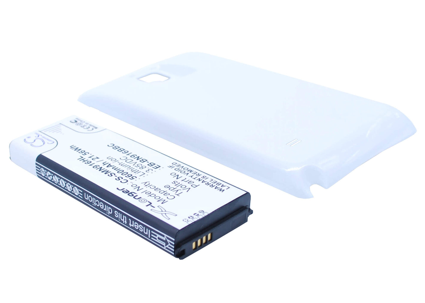 White, 3.85V, 5600mAh, Li-ion Battery fits Samsung, Galaxy Note 4 ( China Mobile ), Sm-n9100, 21.56Wh