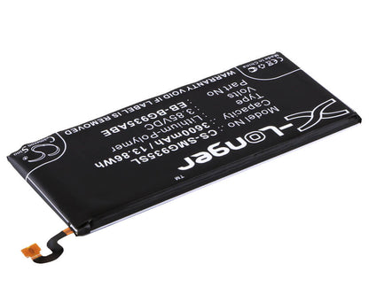 3.85V, 3600mAh, Li-Polymer Battery fits Samsung, Galaxy S7 Edge, Galaxy S7 Edge Xlte, 13.86Wh