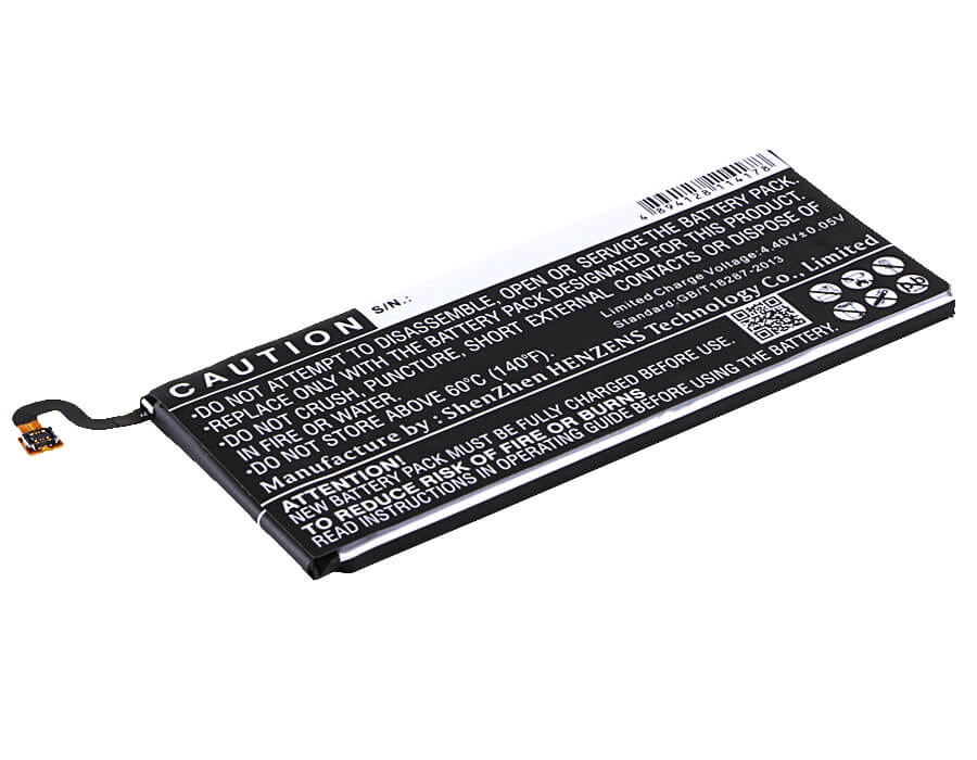3.85V, 3600mAh, Li-Polymer Battery fits Samsung, Galaxy S7 Edge, Galaxy S7 Edge Xlte, 13.86Wh