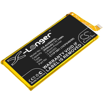 3.85V, 3050mAh, Li-Polymer Battery fits Asus, Rog Phone, Zs600kl, 11.7425Wh