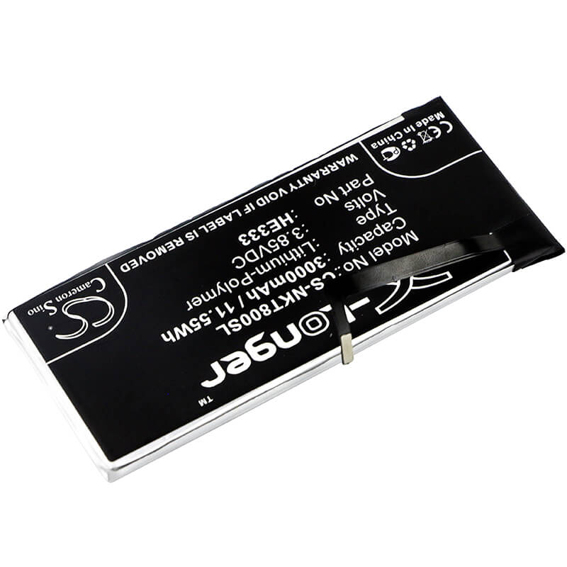 3.85V, 3000mAh, Li-Polymer Battery fits Nokia, 8 Sirocco, 8 Sirocco Global Dual Sim, 11.55Wh