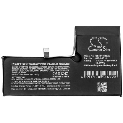 3.8V, 2950mAh, Li-Polymer Battery fits Apple, A1920, A2097, 11.21Wh