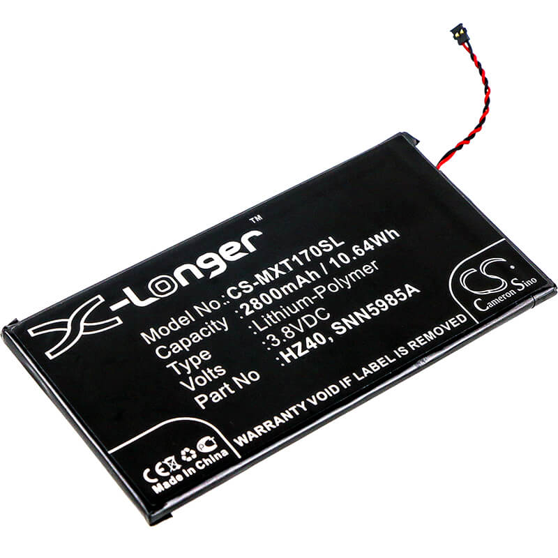 3.8V, 2800mAh, Li-Polymer Battery fits Motorola, Moto Z2 Play, Moto Z2 Play Dual Sim, 10.64Wh
