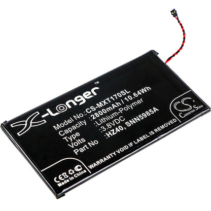 3.8V, 2800mAh, Li-Polymer Battery fits Motorola, Moto Z2 Play, Moto Z2 Play Dual Sim, 10.64Wh