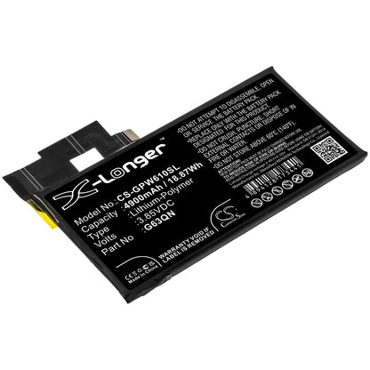 3.85V, 4900mAh, Li-Polymer Battery fits Google, G8vou, Gf5kq, 18.865Wh