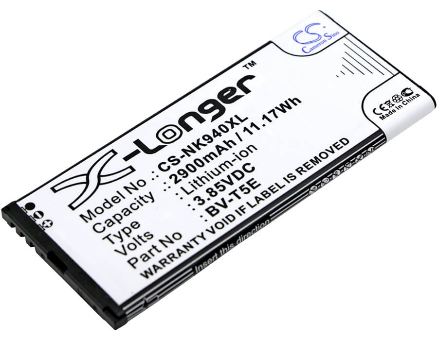 3.85V, 2900mAh, Li-ion Battery fits Microsoft, Lumia 940, Lumia 940 Xl, 11.165Wh