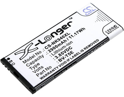 3.85V, 2900mAh, Li-ion Battery fits Microsoft, Lumia 940, Lumia 940 Xl, 11.165Wh