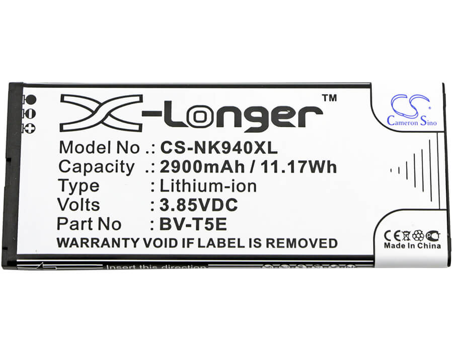 3.85V, 2900mAh, Li-ion Battery fits Microsoft, Lumia 940, Lumia 940 Xl, 11.165Wh