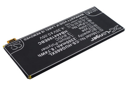 3.8V, 2300mAh, Li-Polymer Battery fits Huawei, Ascend G660, Ascend G660-l075, 8.74Wh