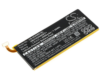 3.8V, 2000mAh, Li-Polymer Battery fits Huawei, Ascend Snapto, G620-a2, 7.6Wh