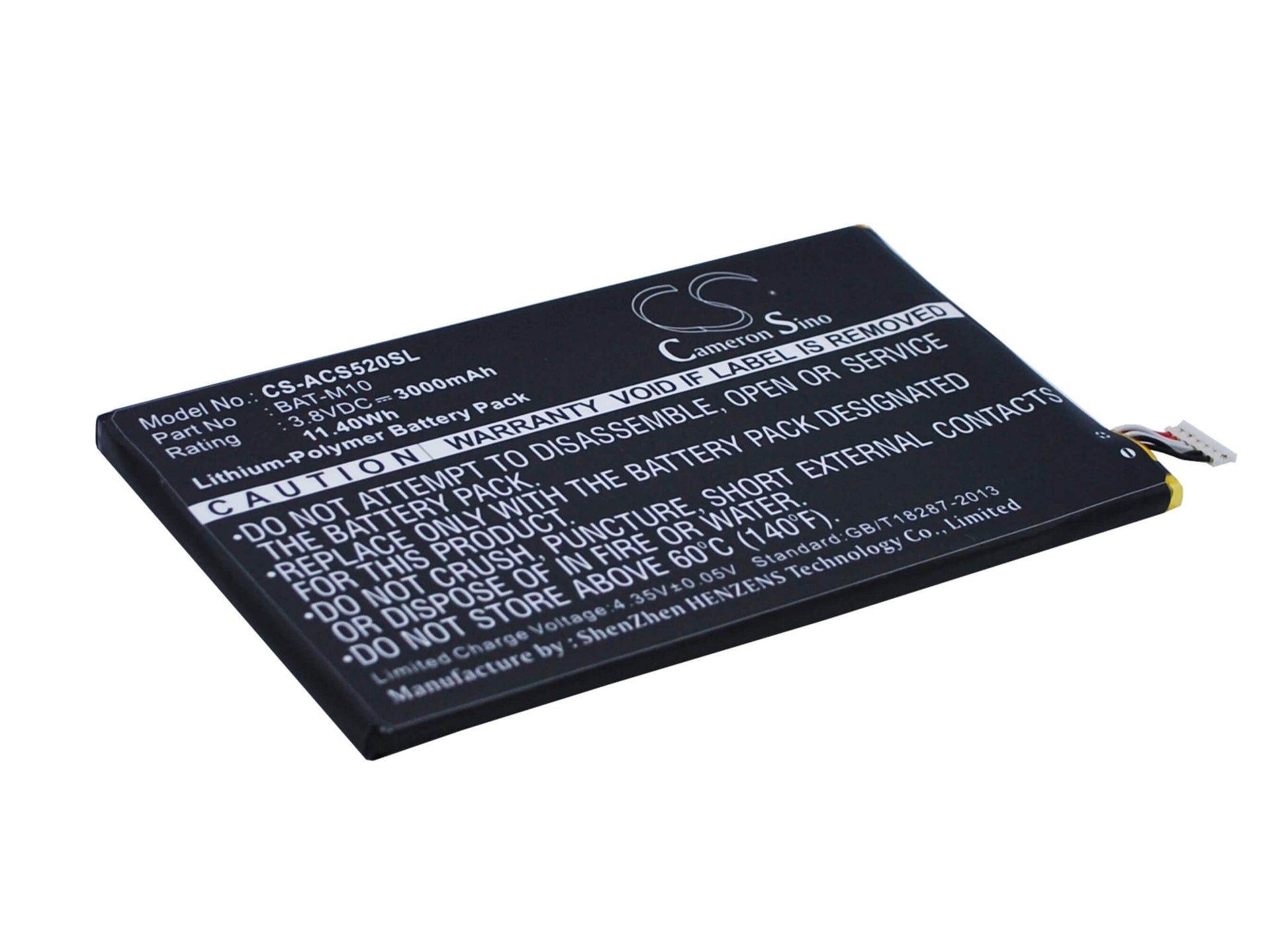 3.8V, 3000mAh, Li-Polymer Battery fits Acer, Liquid Jade S2, Liquid S2, 11.4Wh