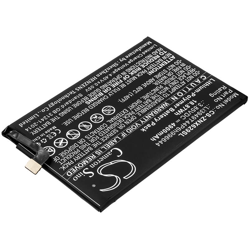 3.85V, 4900mAh, Li-Polymer Battery fits Zte, Nubia Red Magic 3s, Nx629j, 18.865Wh
