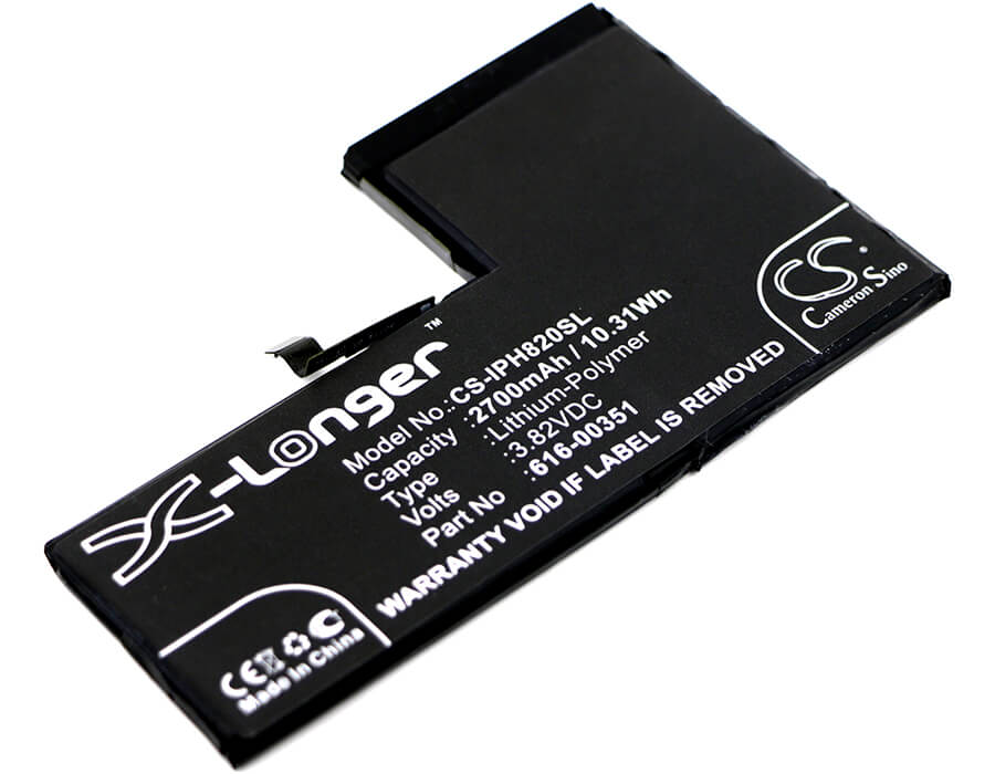 3.82V, 2700mAh, Li-Polymer Battery fits Apple, Iphone X, Mqa52ll/a, 10.314Wh