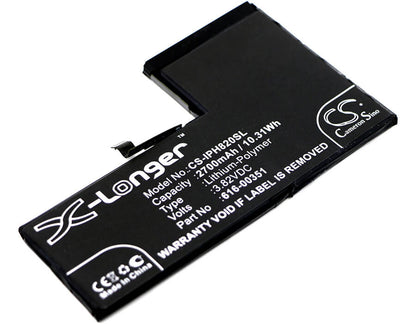 3.82V, 2700mAh, Li-Polymer Battery fits Apple, Iphone X, Mqa52ll/a, 10.314Wh