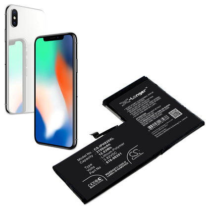 3.82V, 3150mAh, Li-Polymer Battery fits Apple, Iphone X, Mqa52ll/a, 12.033Wh