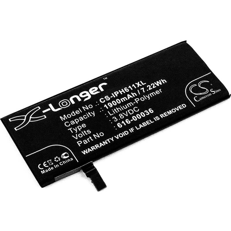 3.8V, 1900mAh, Li-Polymer Battery fits Apple, A1633, A1688, 7.22Wh