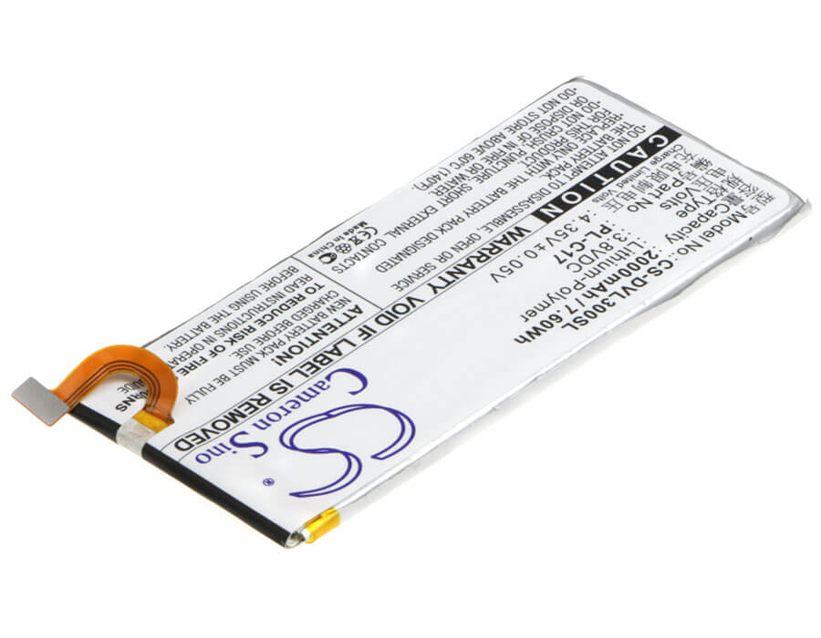3.8V, 2000mAh, Li-Polymer Battery fits Doov, L3, L3c, 7.6Wh