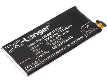 3.85V, 3600mAh, Li-Polymer Battery fits Samsung, Galaxy J7 2017, Galaxy J7 2017 Duos Td-lte, 13.86Wh