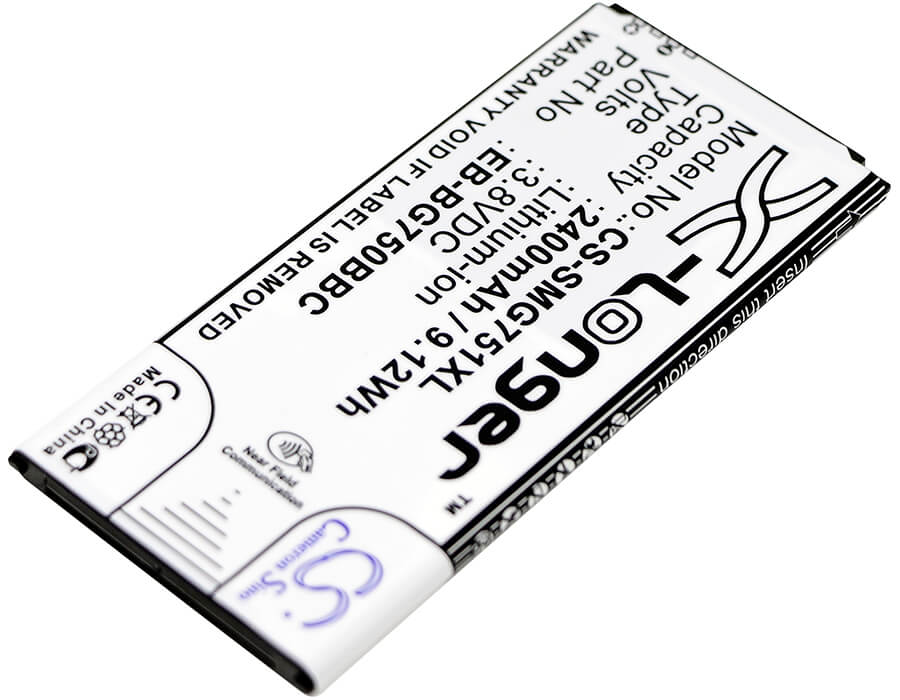 3.8V, 2400mAh, Li-ion Battery fits Samsung, Galaxy Mega 2, Galaxy Mega 2 Duos, 9.12Wh