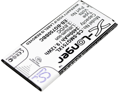 3.8V, 2400mAh, Li-ion Battery fits Samsung, Galaxy Mega 2, Galaxy Mega 2 Duos, 9.12Wh