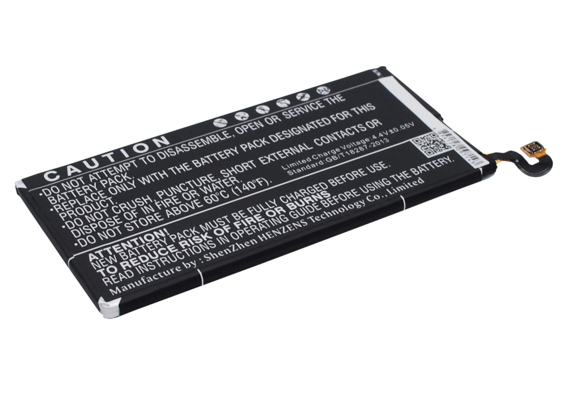 3.85V, 2550mAh, Li-Polymer Battery fits Samsung, Galaxy S6, Galaxy S6 Duos, 9.8175Wh