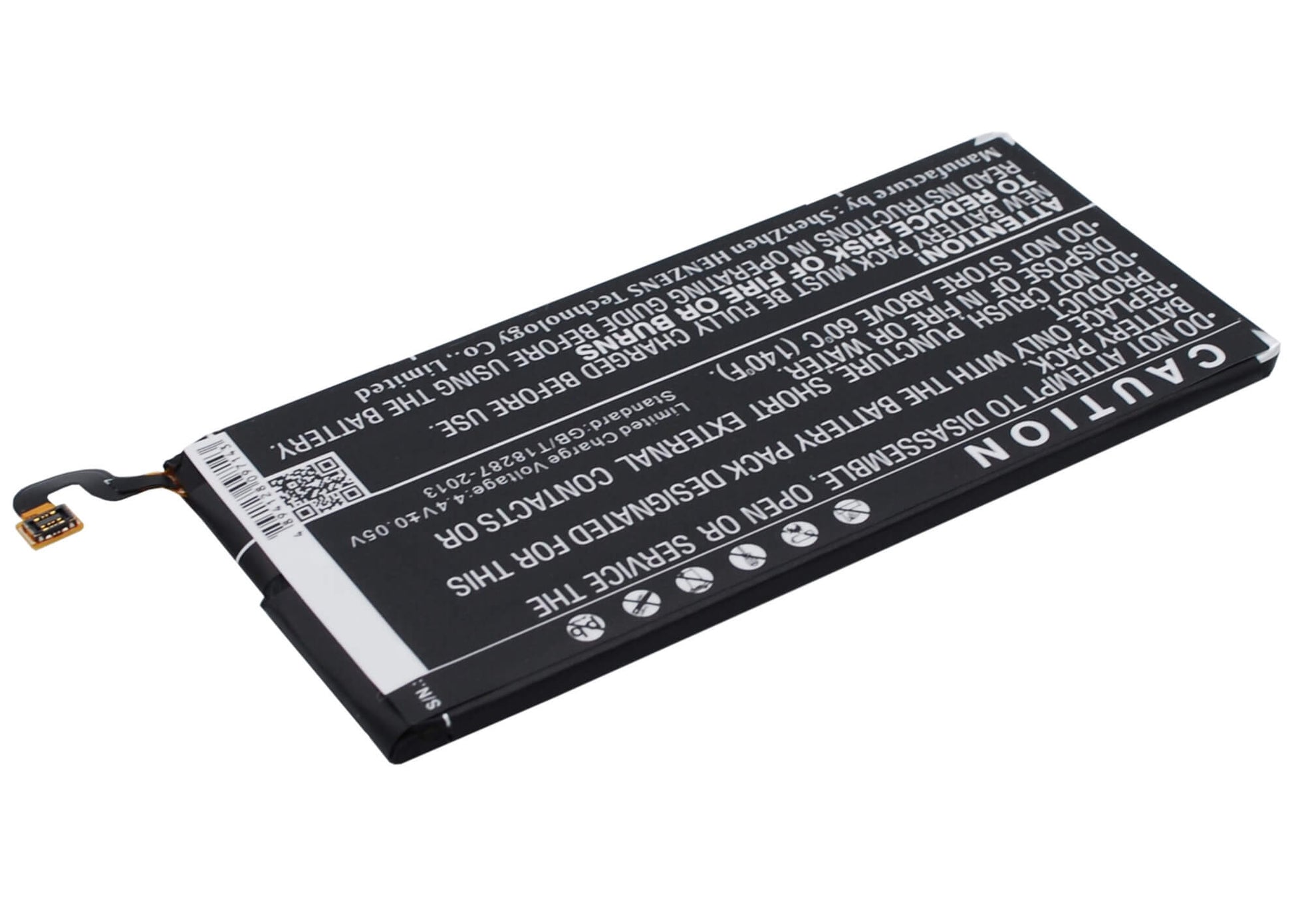 3.85V, 2550mAh, Li-Polymer Battery fits Samsung, Galaxy S6, Galaxy S6 Duos, 9.8175Wh