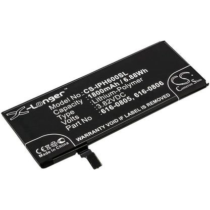 3.82V, 1800mAh, Li-Polymer Battery fits Apple, A1549, A1586, 6.876Wh