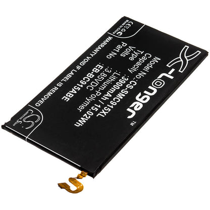 3.85V, 3900mAh, Li-Polymer Battery fits Samsung, Galaxy C10, Sm-c9150, 15.015Wh