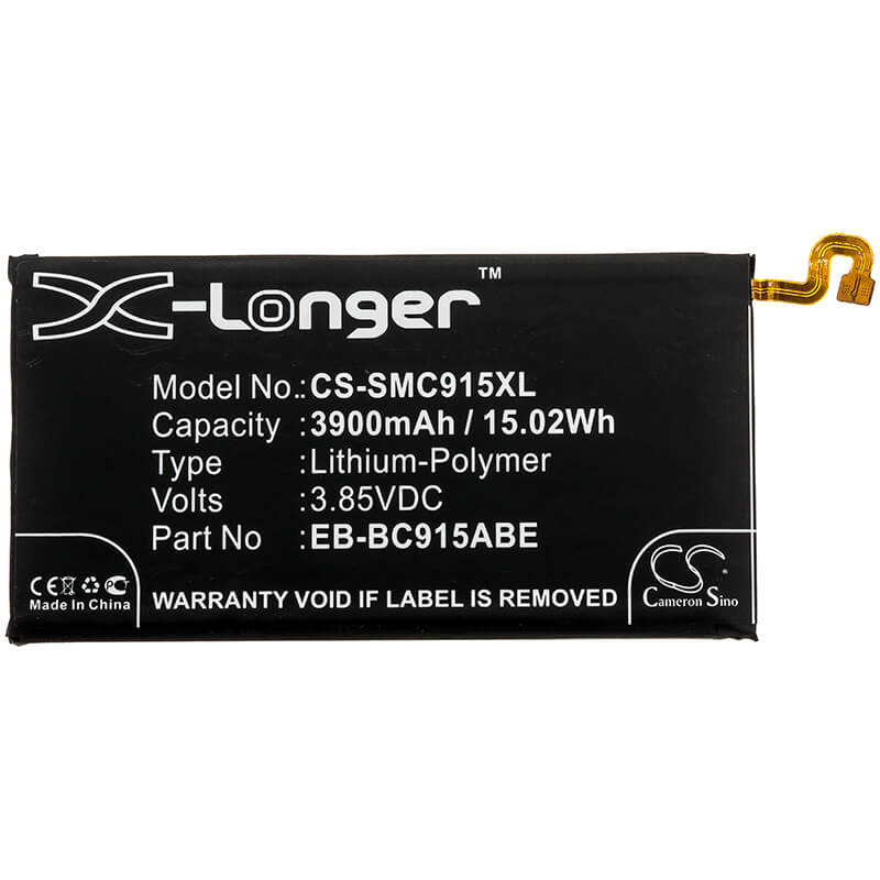 3.85V, 3900mAh, Li-Polymer Battery fits Samsung, Galaxy C10, Sm-c9150, 15.015Wh
