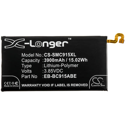 3.85V, 3900mAh, Li-Polymer Battery fits Samsung, Galaxy C10, Sm-c9150, 15.015Wh