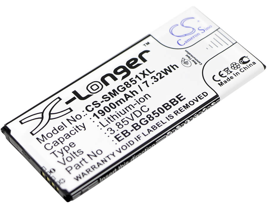 3.85V, 1900mAh, Li-ion Battery fits Samsung, Galaxy Alpha, Galaxy Alpha Lte-a, 7.315Wh